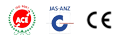 ACI, JAS-ANZ, CE 품질 및 안전 인증 로고